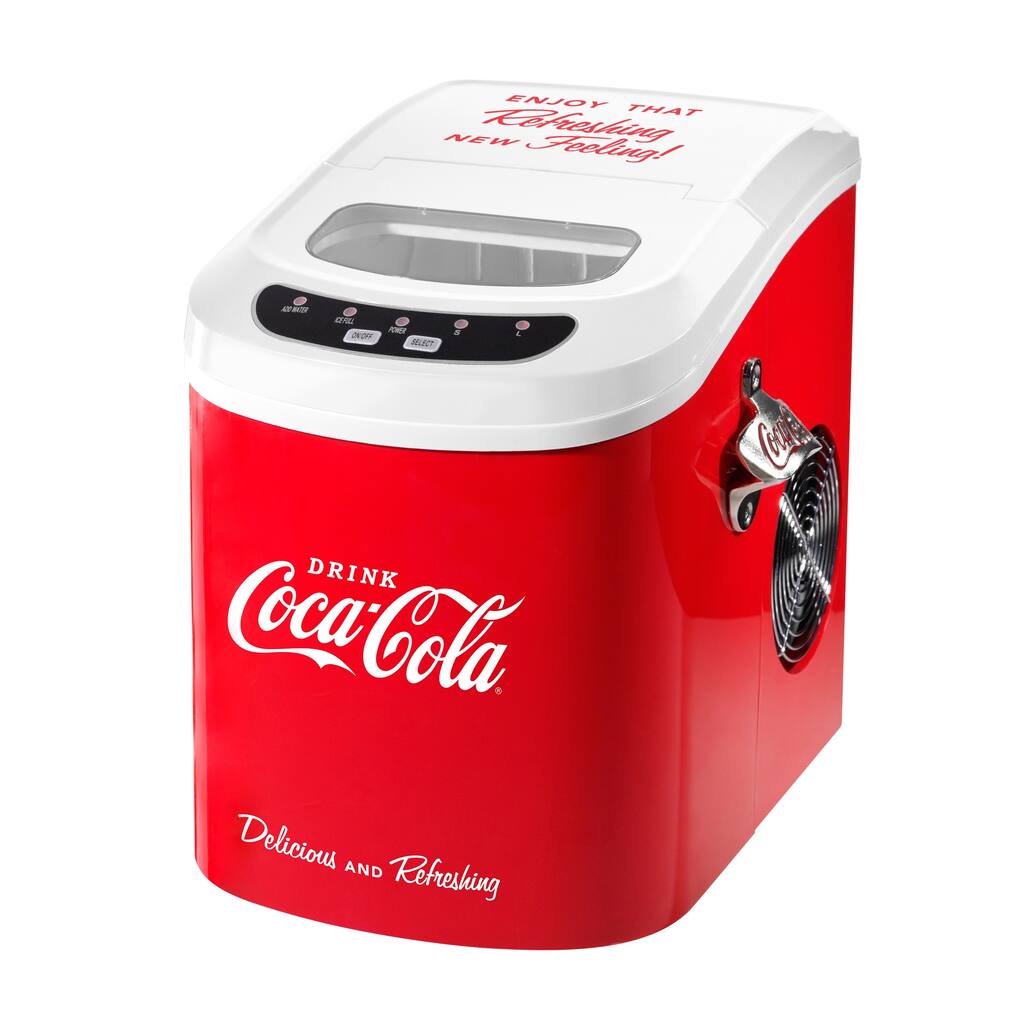 Nostalgia ICE100COKE Coca-Cola 26 lb. Automatic Ice Cube Maker