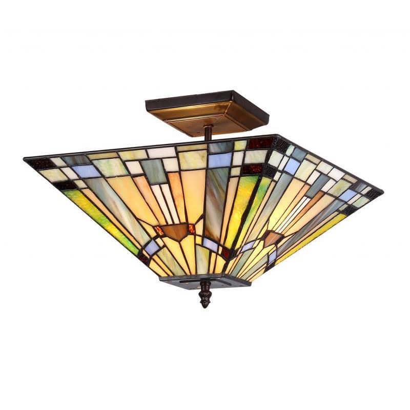 Copper Grove Cardareva Mission Design 2-light Flush Mount