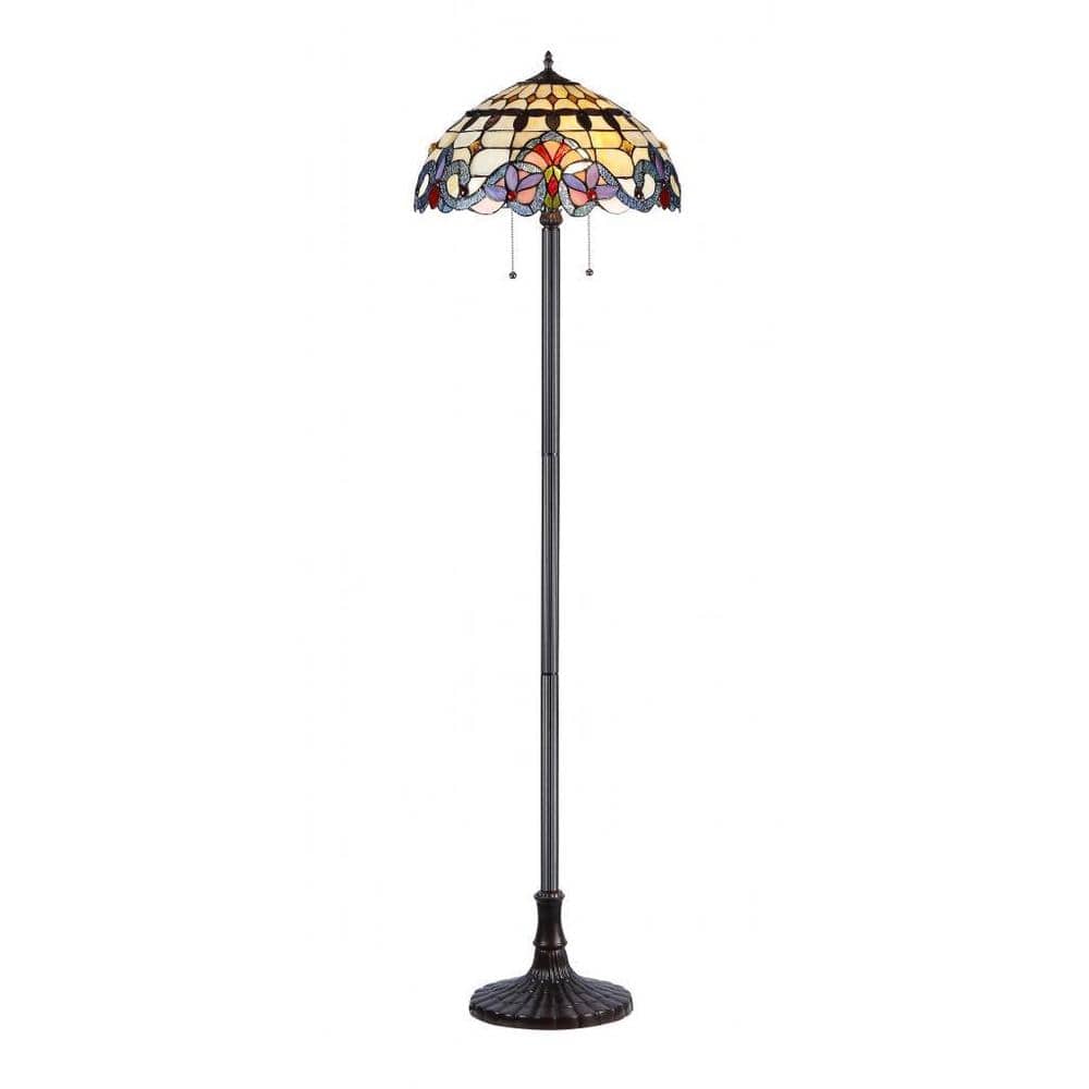 Tiffany Style Victorian Design 2-light Floor Lamp