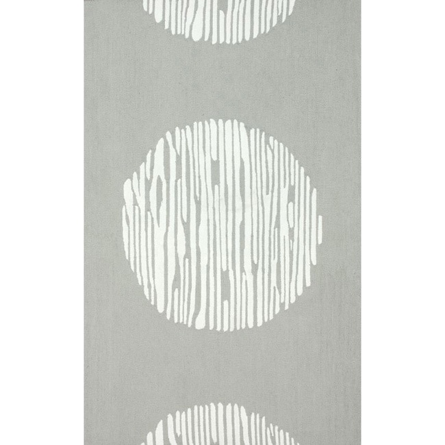 Nuloom Hand hooked Light Grey Wool Rug (76 X 96)