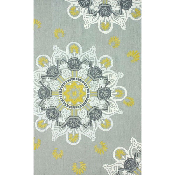 nuLOOM Hand hooked Light Grey Wool Rug (7'6 x 9'6) Nuloom 7x9   10x14 Rugs