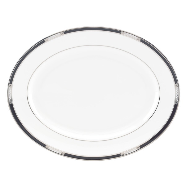 Lenox 'Hancock Platinum White' 13-inch Oval Platter