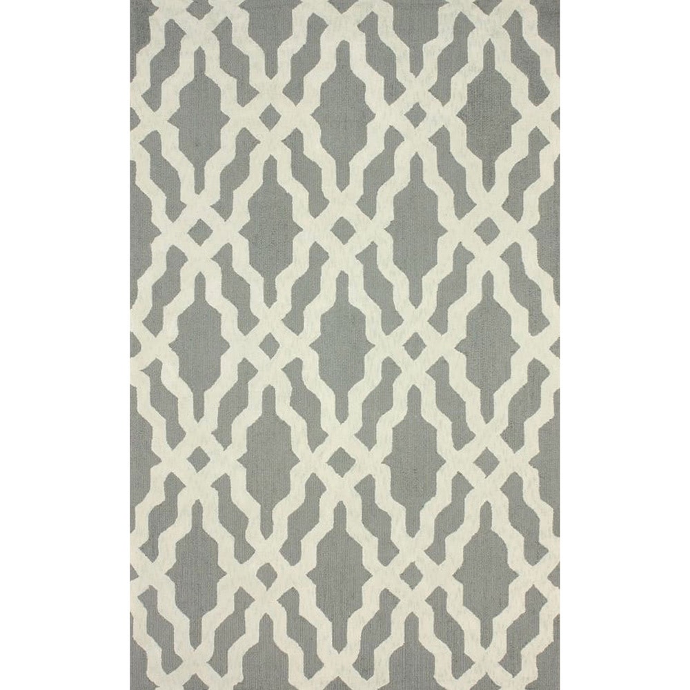 Nuloom Hand hooked Grey/ White Wool blend Rug (36 X 56)