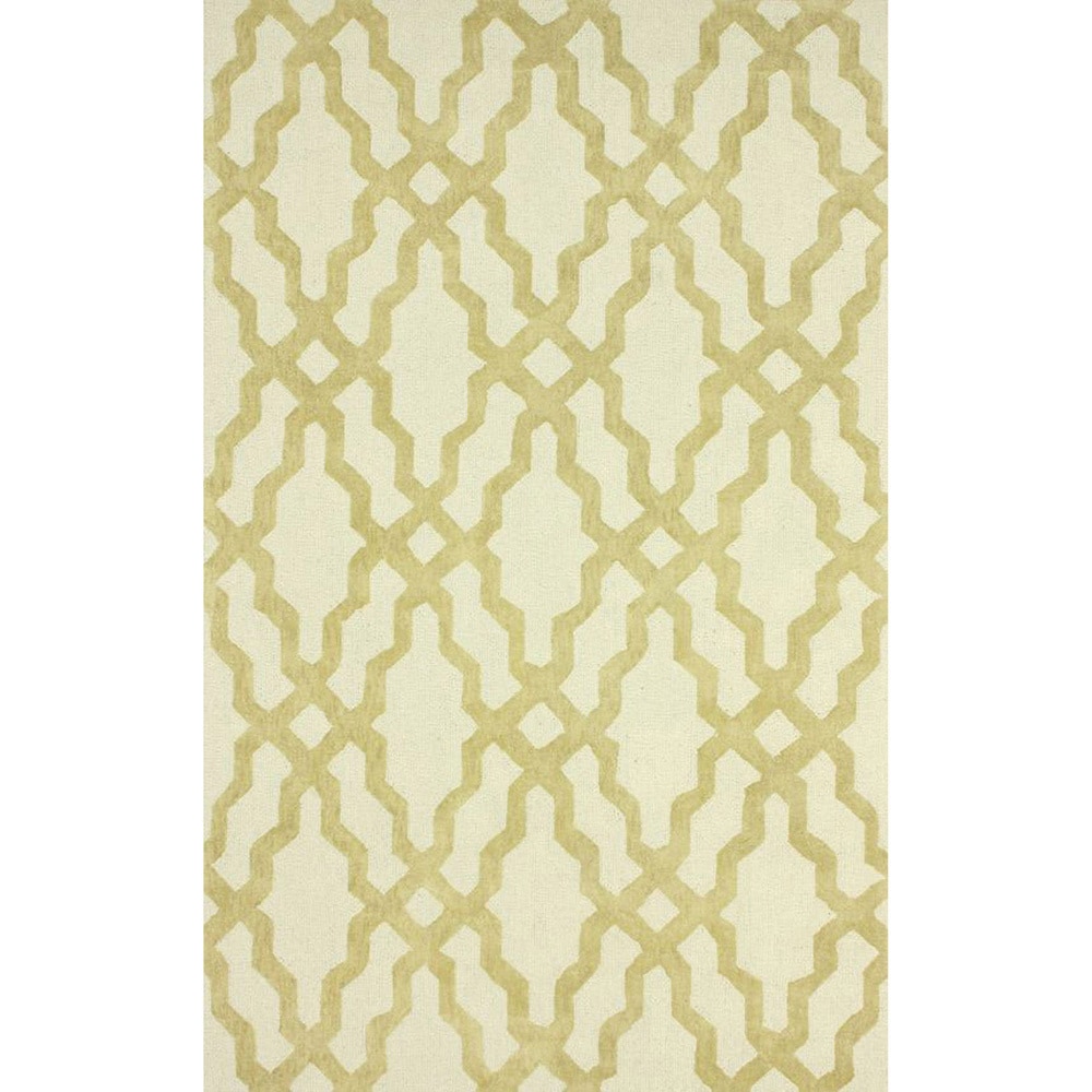 Nuloom Hand hooked Gold/ White Wool blend Rug (36 X 56)