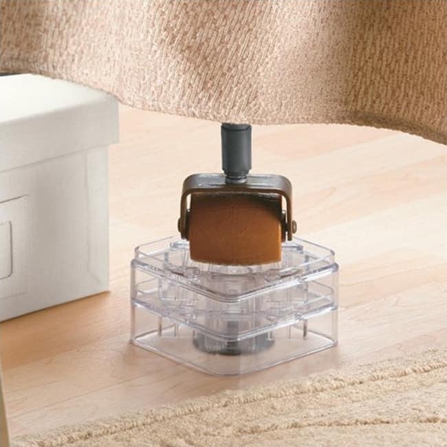 Set of 8 Clear Plastic Bed Risers