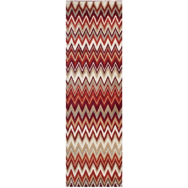 Safavieh Tahoe Beige/ Terracotta Rug - 2'6 x 8'