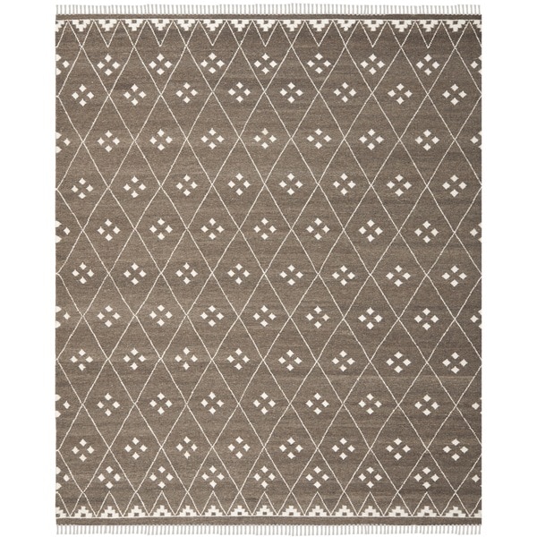 Safavieh Hand woven Natural Kilim Brown/ Ivory Wool Rug (9 x 12)