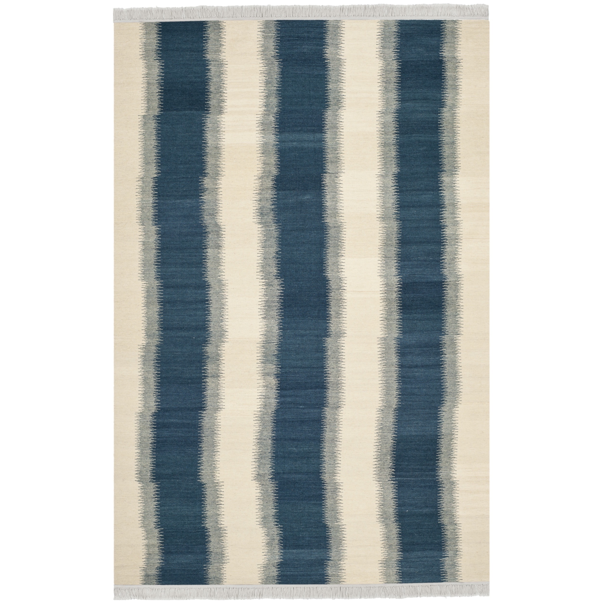 Safavieh Hand woven Navajo Kilim Blue/ Ivory Wool Rug (5 X 8)