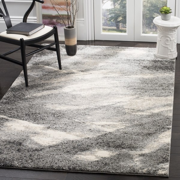 Safavieh Retro MidCentury Modern Abstract Grey/ Ivory Rug (8' Square