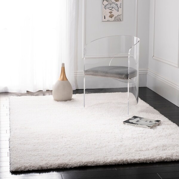 Safavieh California Cozy Plush Milky White Shag Rug - 4' x 4' Square