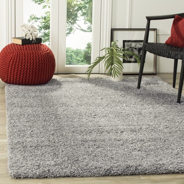 Safavieh California Cozy Plush Silver Shag Rug - 4' Square - Free ...