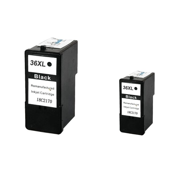 INSTEN Lexmark 36XL Black Ink Cartridge (Remanufactured) (Pack of 2)