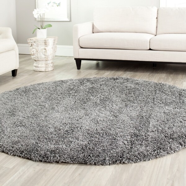 Safavieh Shag Dark Grey Rug (86 Round)   Shopping   Great