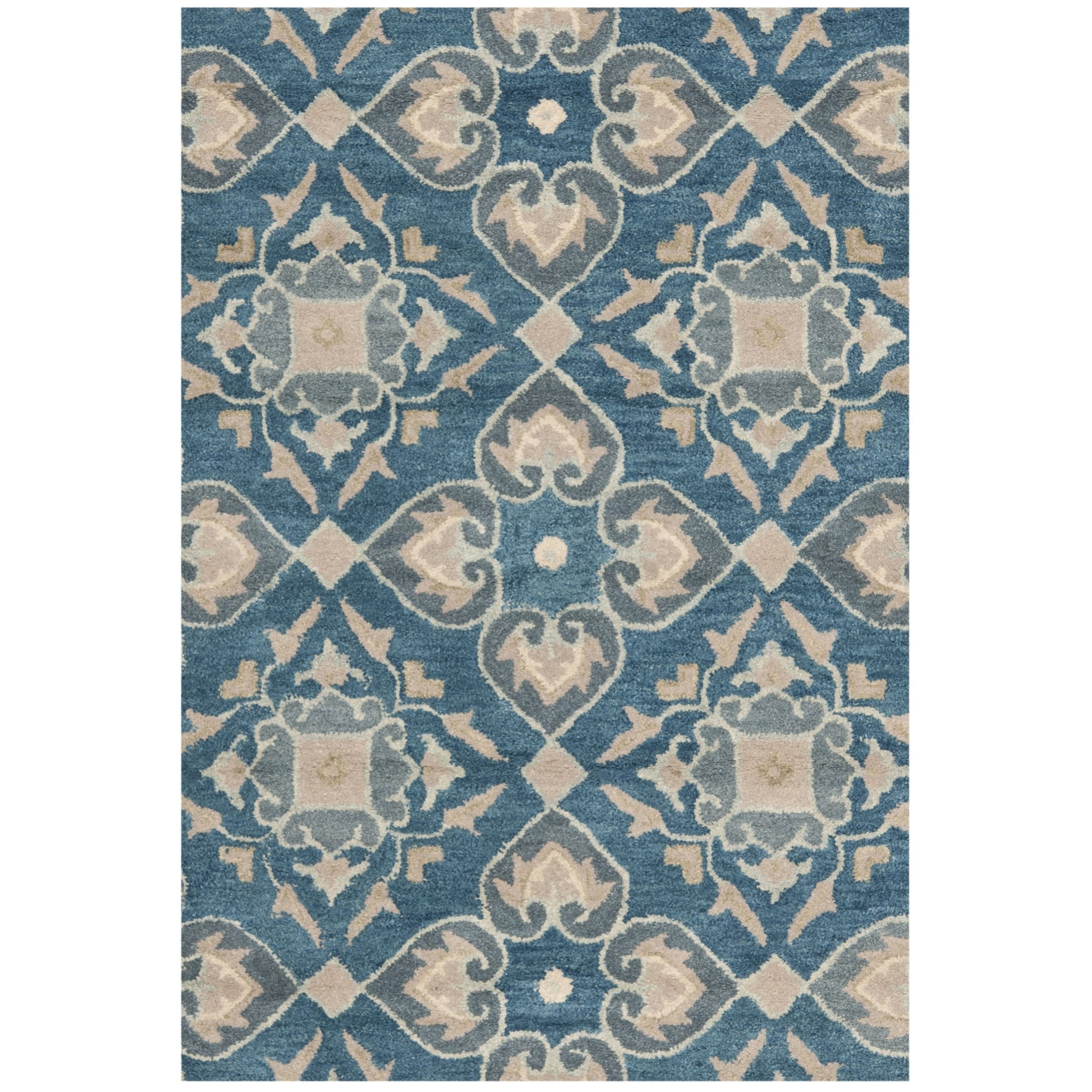 Safavieh Handmade Wyndham Blue/ Grey Wool Rug (2 X 3)