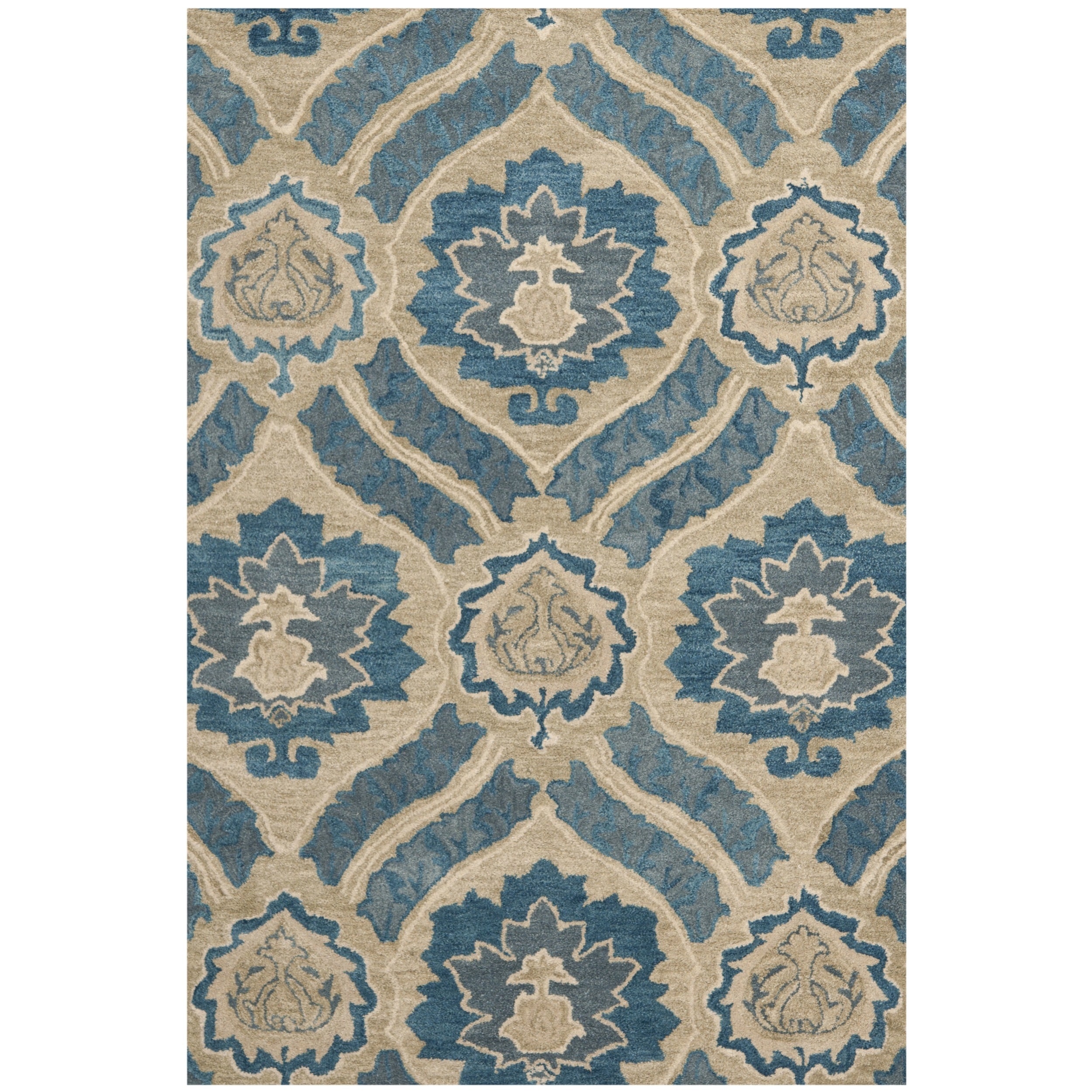 Safavieh Handmade Wyndham Blue/ Grey Wool Rug (2 X 3)