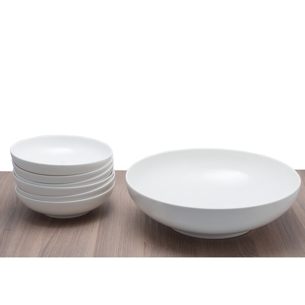 white ceramic salad bowl