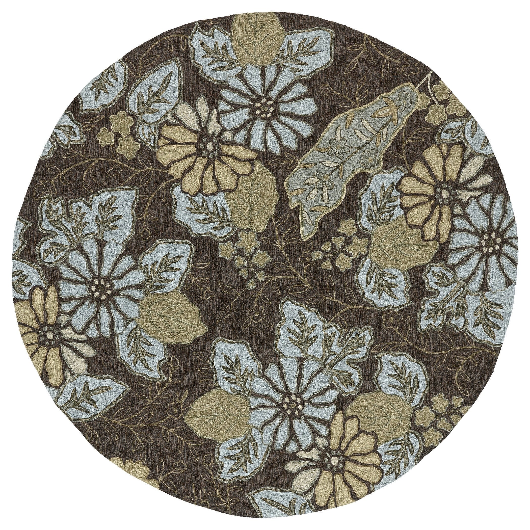 Indoor/outdoor Fiesta Chocolate Island Rug (79 Round)