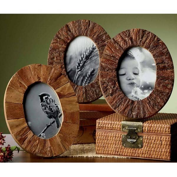 Set of 3 Wood Photo Frames 4x6 inch