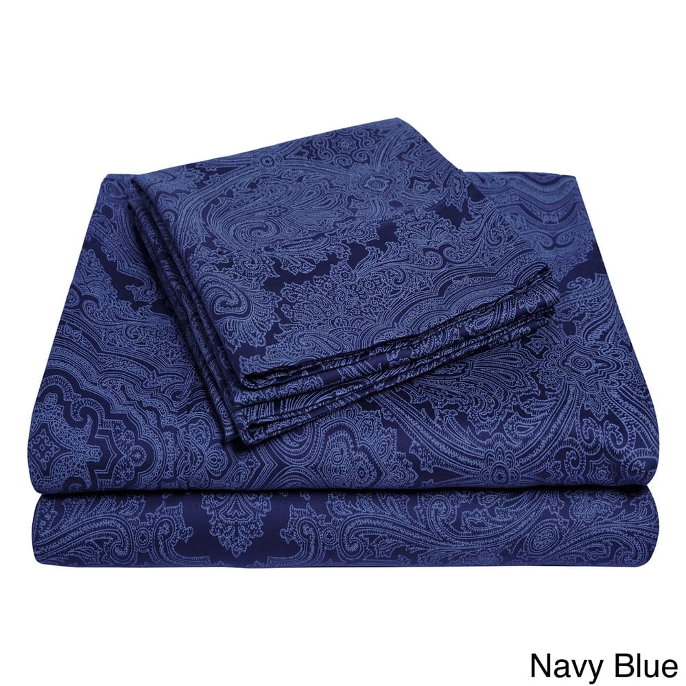 Superior Italian Paisley Cotton Blend 600 Thread Count Bed Sheet Set