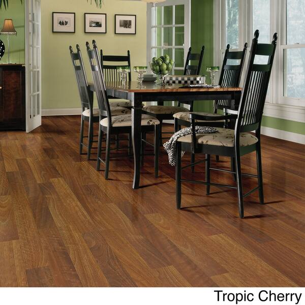 Shop Shaw Industries Woodford Crimson Faux Wood Laminate Flooring
