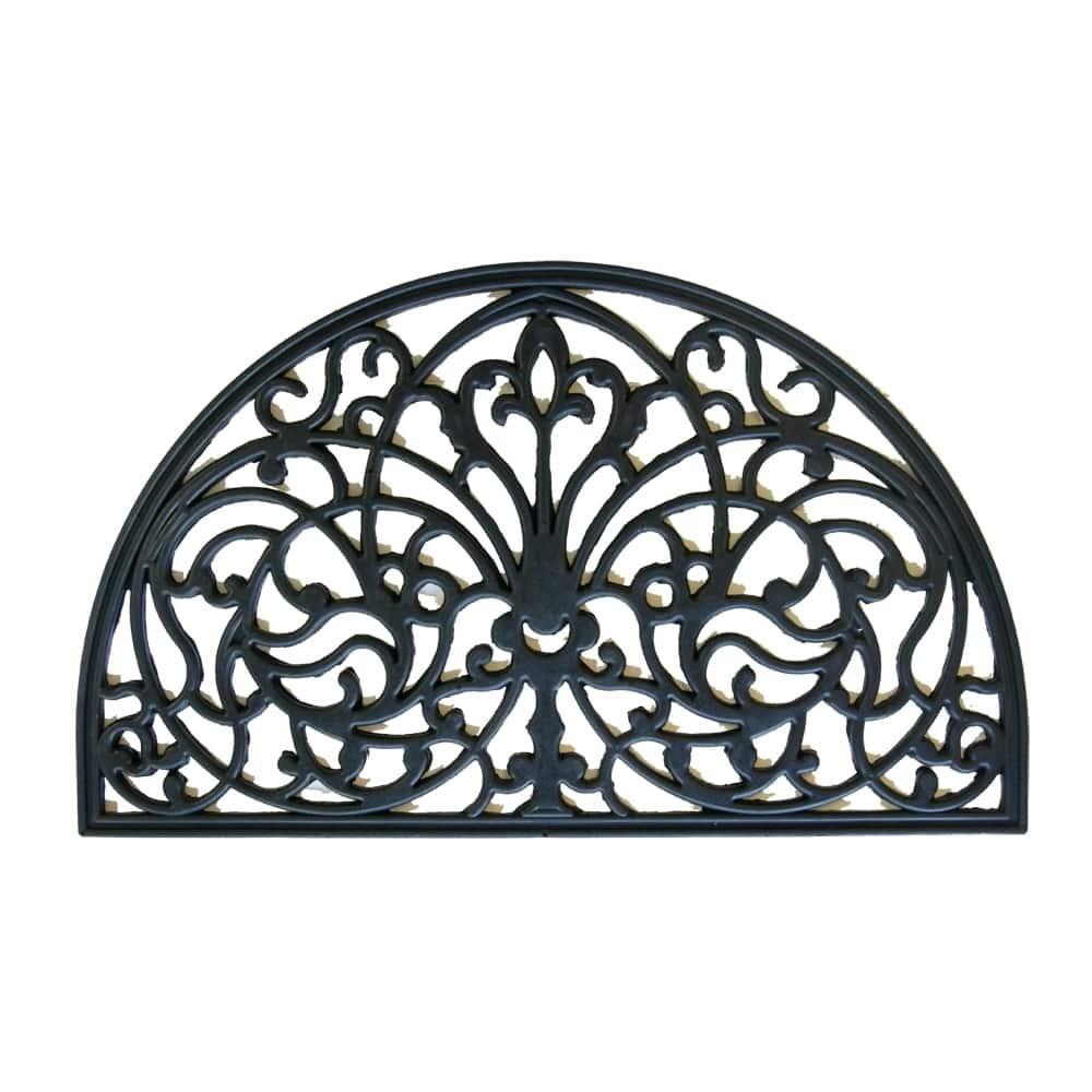 Rubber-Cal "Serene Garden" Rubber Cast Iron Doormat, 18 by 30-Inch