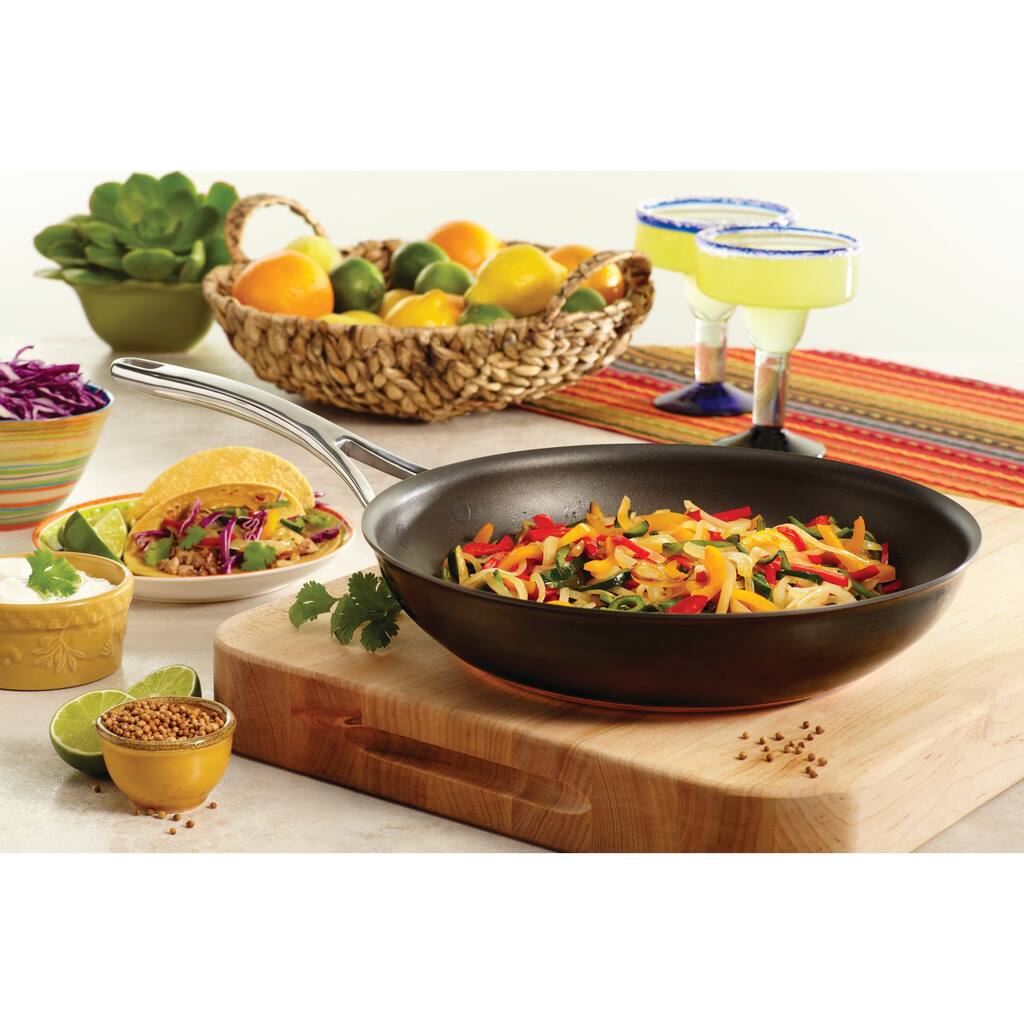 Anolon Nouvelle Copper Hard-anodized Nonstick 10-inch Covered French Skillet