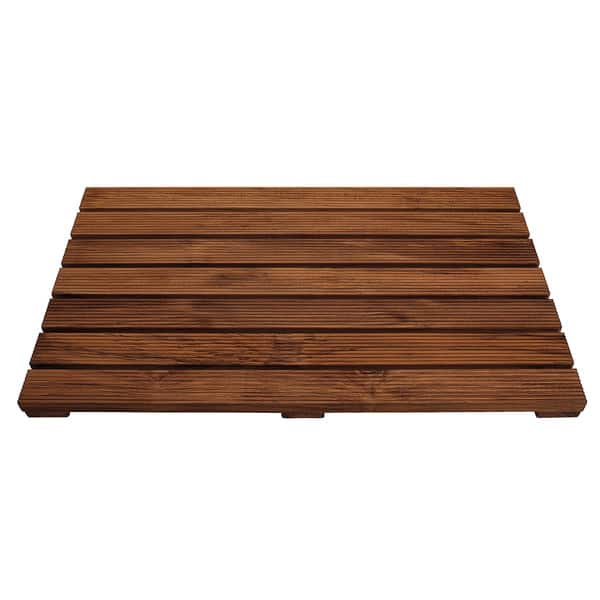 Shop Acacia Wood Non Slip Bath Mat Free Shipping Today