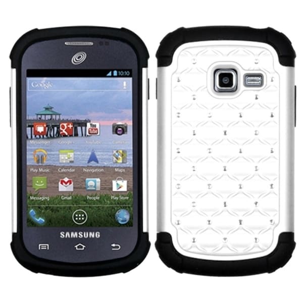 INSTEN White/ Black TotalDefense Phone Case Cover for Samsung S738C