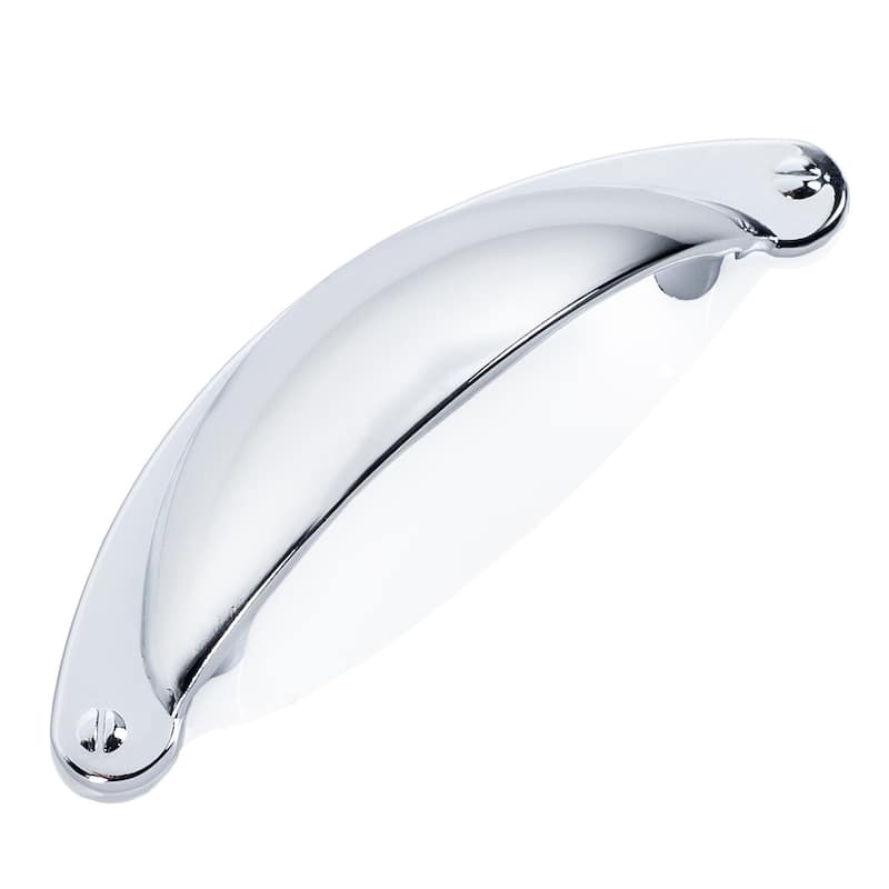 Polished Chrome Cup Pull Handle, Cup Pull Cabinet Handle, Kitchen Cabinet  Handles