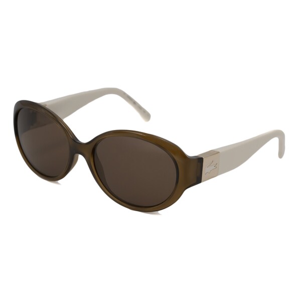 Lacoste Women's L509S Oval BrownandWhite Sunglasses Free Shipping