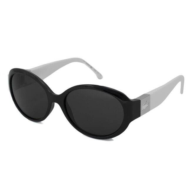Lacoste Womens L509s Oval Black white and gray Sunglasses