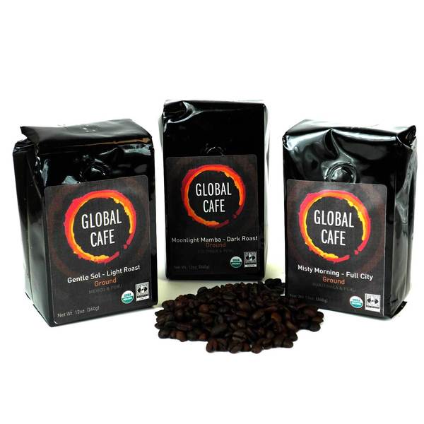 Shop Global Cafe Fair Trade Organic Artisanal Coffee (Three Pack