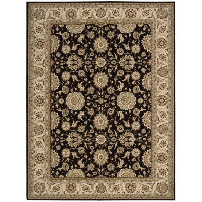 Nourison Persian Crown Black Area Rug (93 X 129)