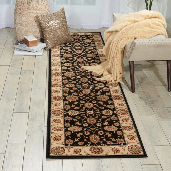 Contemporary Nourison Persian Crown Black Rug Runner 2 X 7 6 Contemporary Nourison Persian Crown Black Rug Runner 2 X27 X 7