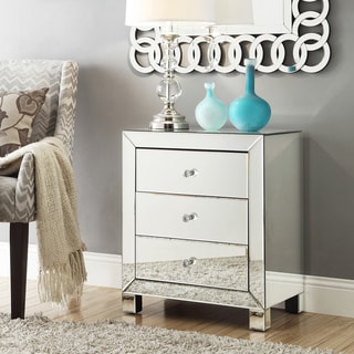 Nihoa Mirrored 3-drawer Accent Table