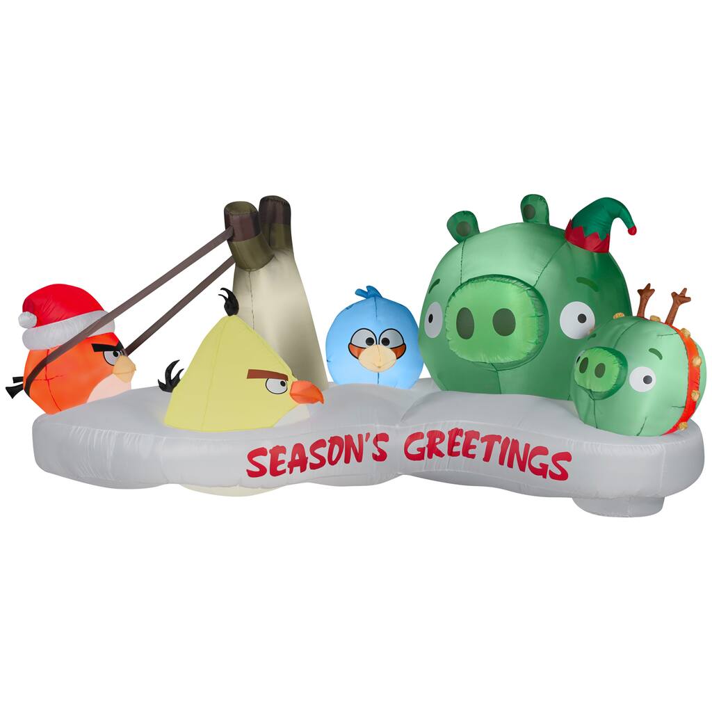 Inflatable Christmas Angry Bird Scene Decoration