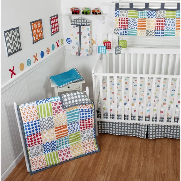 Sumersault Doddles Bright 10 piece Crib Bedding Set  