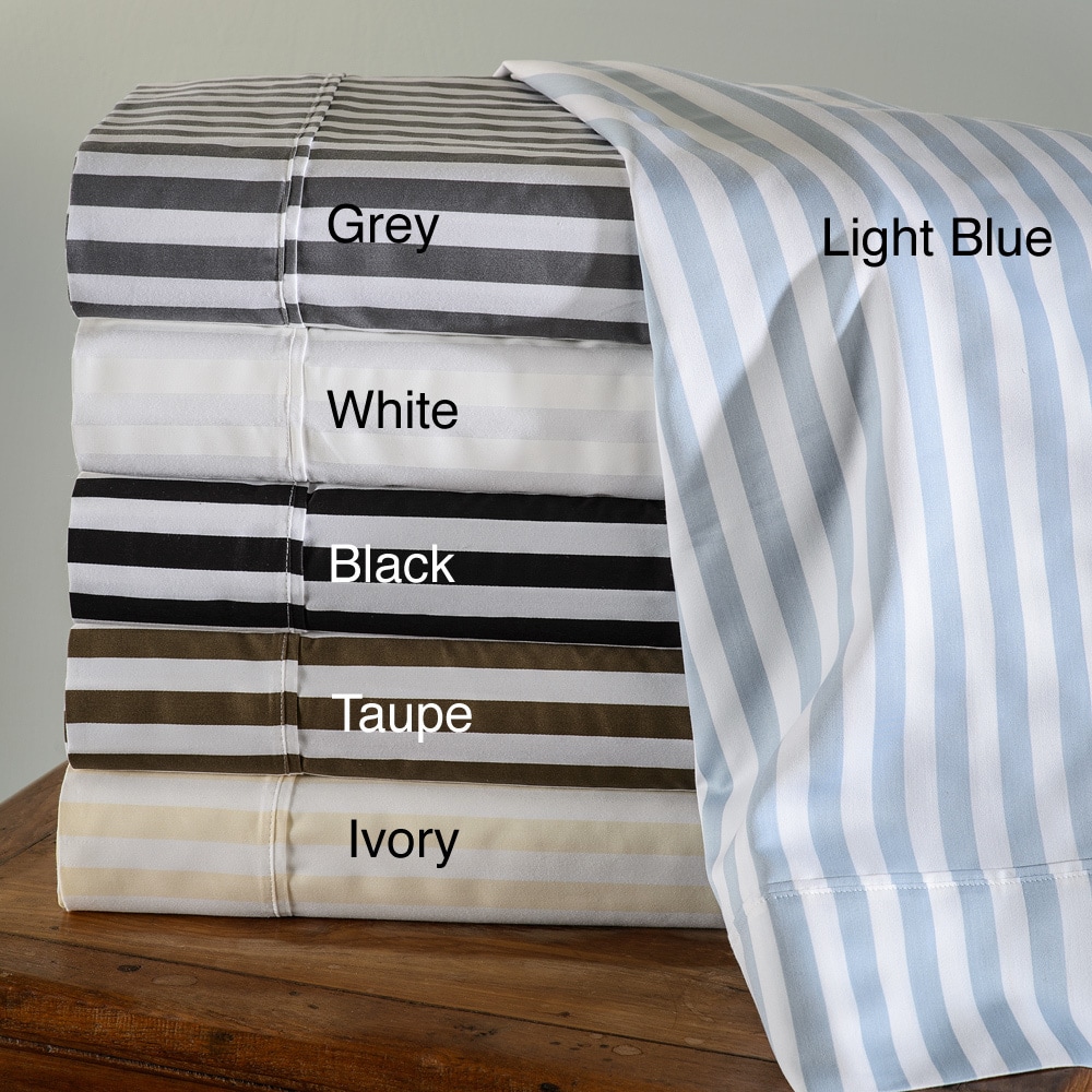 Cabana Striped 600 Thread Count Cotton Blend Sheet Set