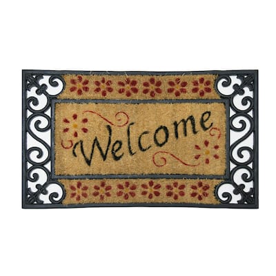 Rubber-Cal "Welcome Home" Coir Rubber Doormat, 18 by 30-Inch