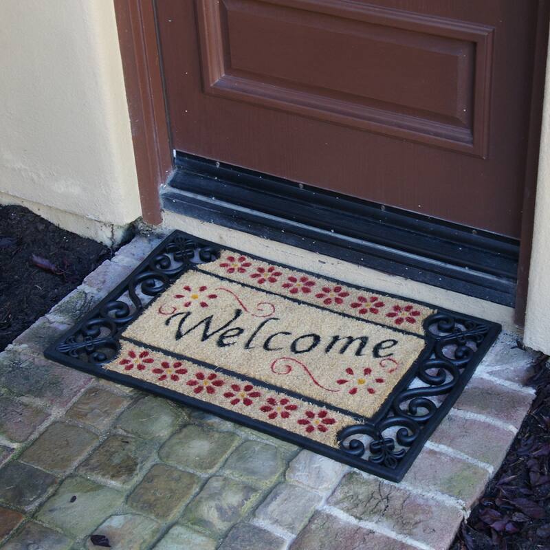 Rubber-Cal "Welcome Home" Coir Rubber Doormat, 18 by 30-Inch
