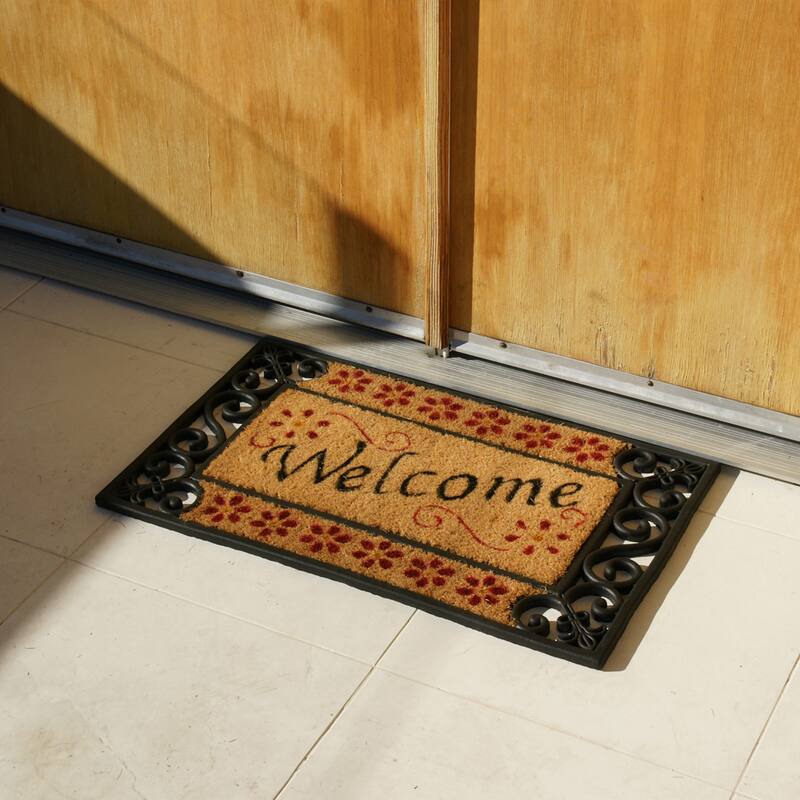 Rubber-Cal "Welcome Home" Coir Rubber Doormat, 18 by 30-Inch