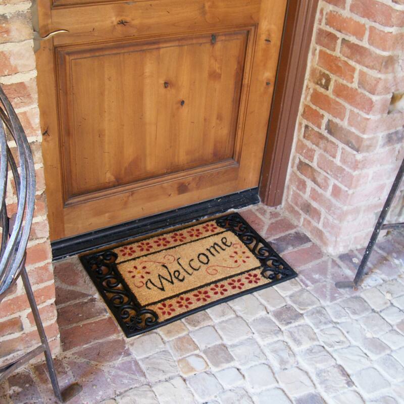 Rubber-Cal "Welcome Home" Coir Rubber Doormat, 18 by 30-Inch