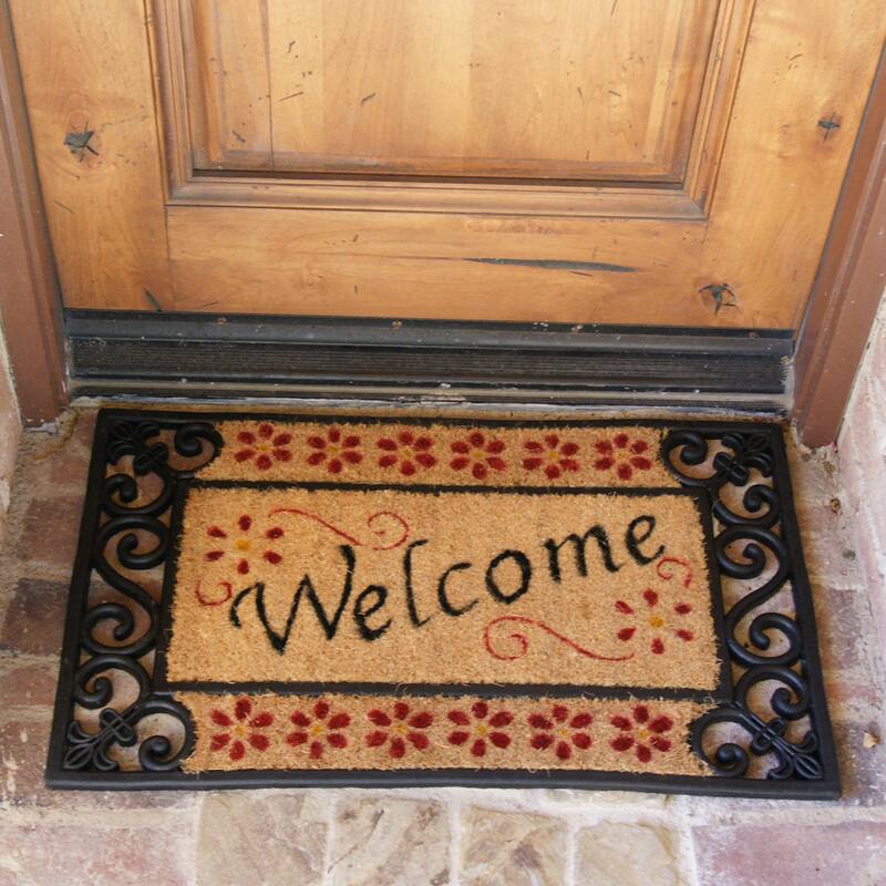 Rubber-Cal "Welcome Home" Coir Rubber Doormat, 18 by 30-Inch