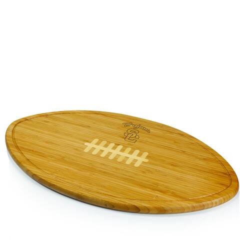 Picnic Time Kickoff University of Southern California Trojans Engraved Cutting Board - Brown