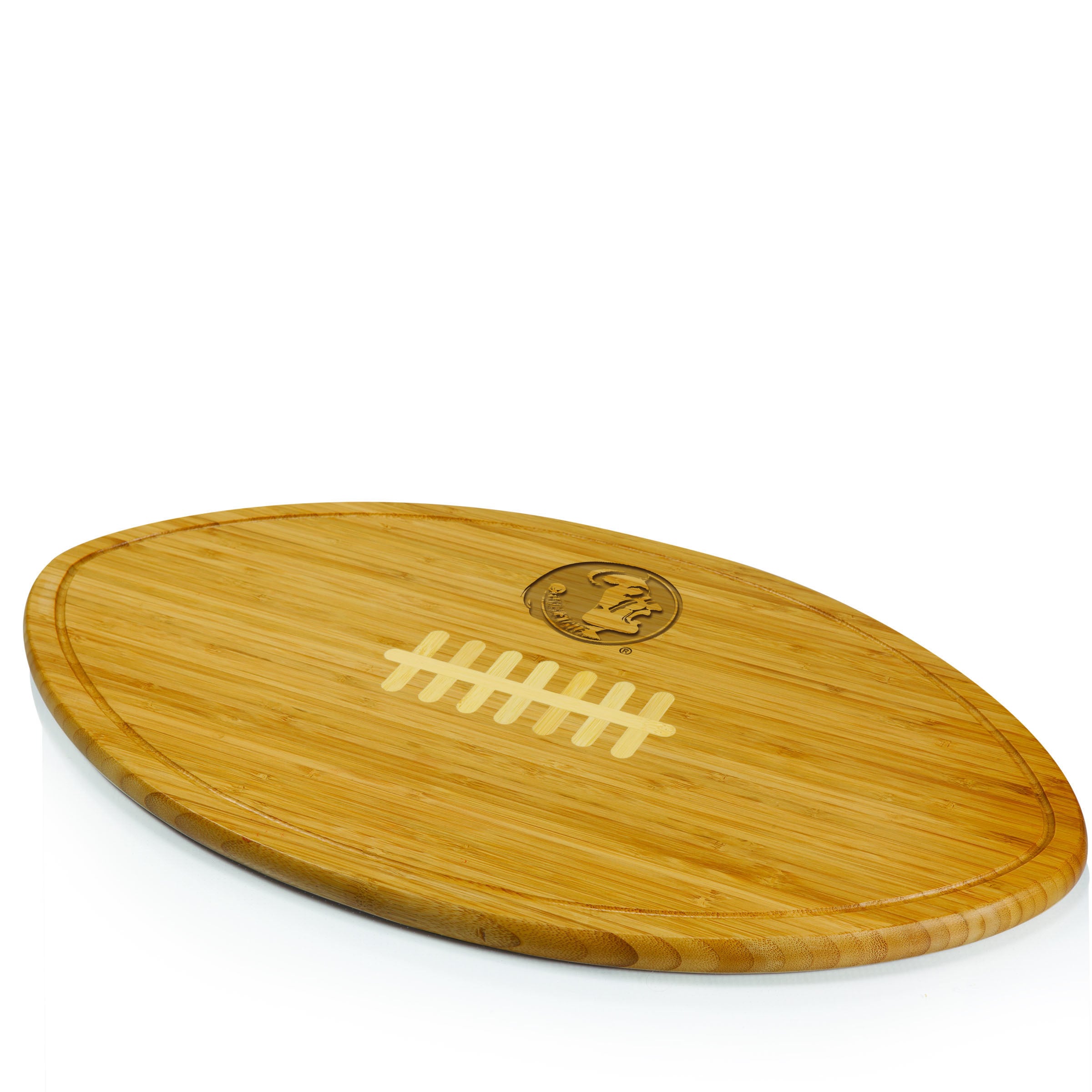Picnic Time Kickoff Florida State Seminoles Engraved Cutting Board - Brown