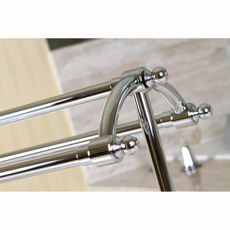 Kingston Brass Chrome Pedestal Towel Rack - silver