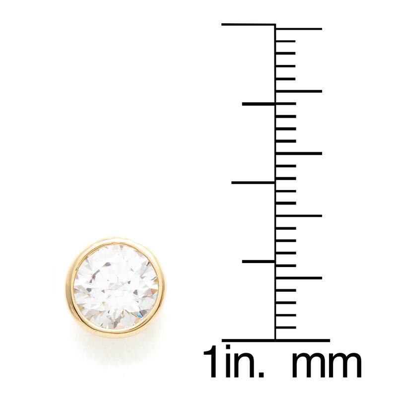 Sterling Silver Bezel Set CZ Stud Earring by Roberto Martinez