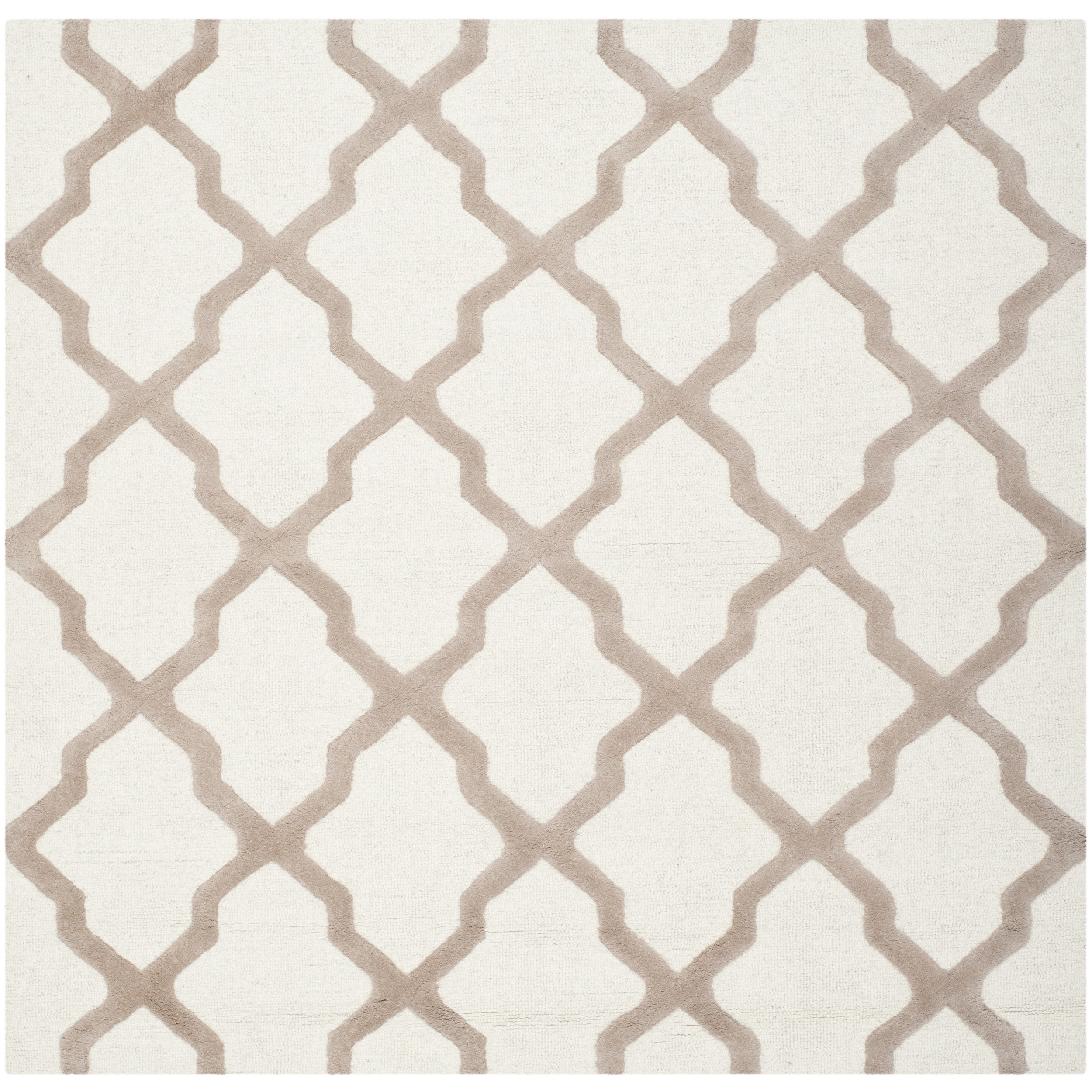 Safavieh Handmade Moroccan Cambridge Ivory/ Beige Wool Rug (4 Square)