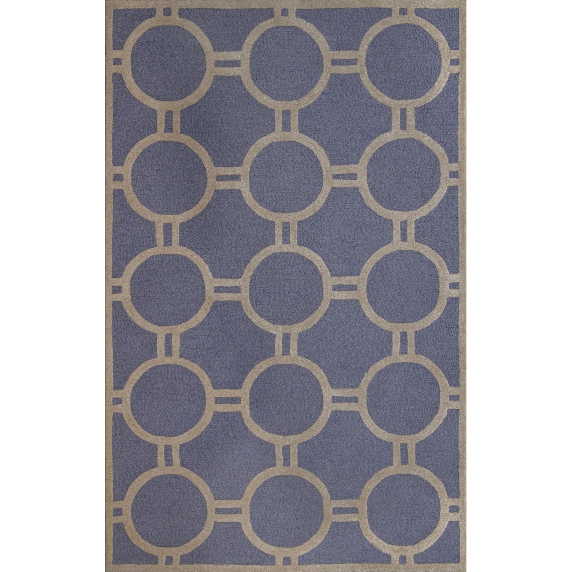 Safavieh Handmade Moroccan Cambridge Canvas backed Light Blue/ Ivory Wool Rug (9 X 12)