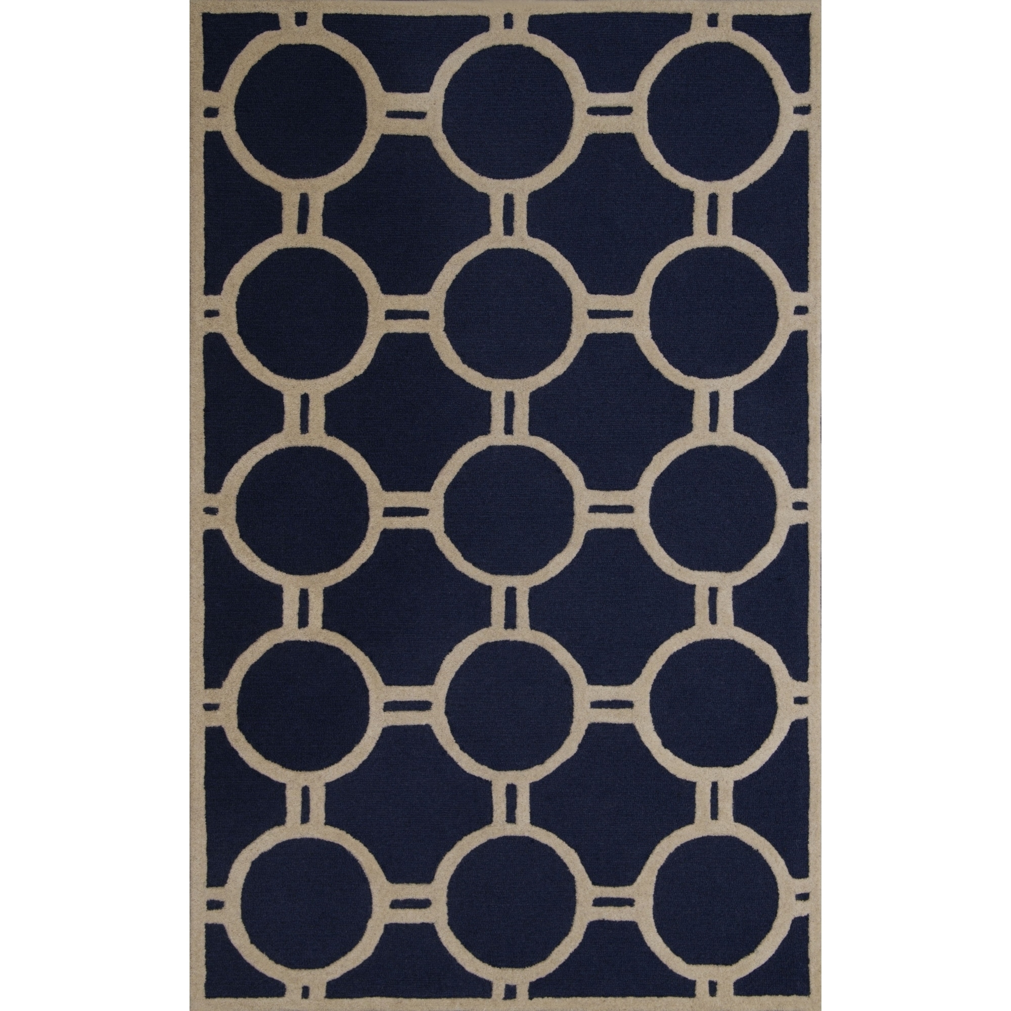 Safavieh Handmade Moroccan Cambridge Navy/ Ivory Wool Rug With Canvas Backing (9 X 12)